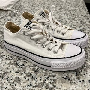 Converse Platform Canvas Sneakers White